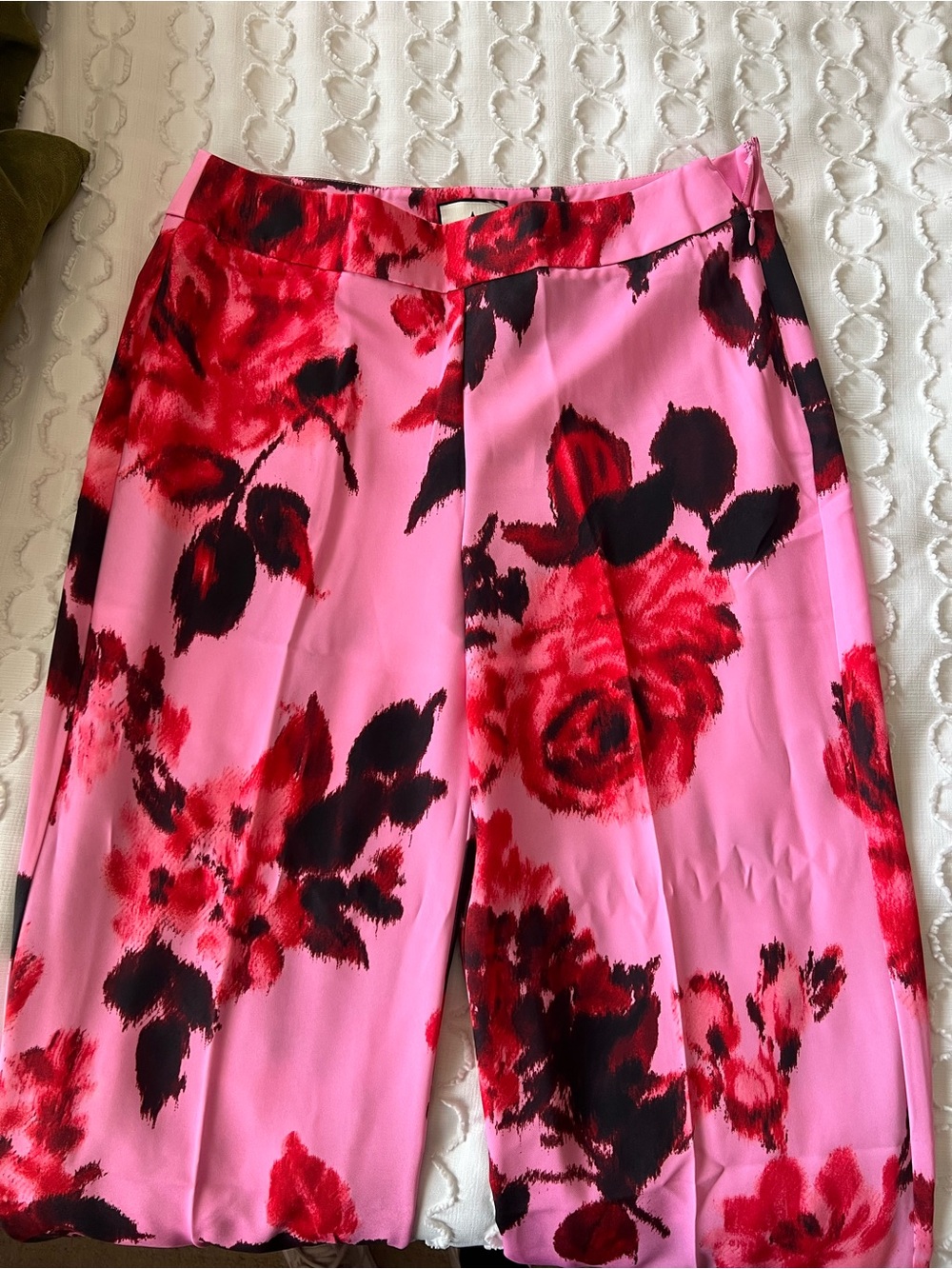 Tuckernuck Pink Wide-Leg Floral Trousers